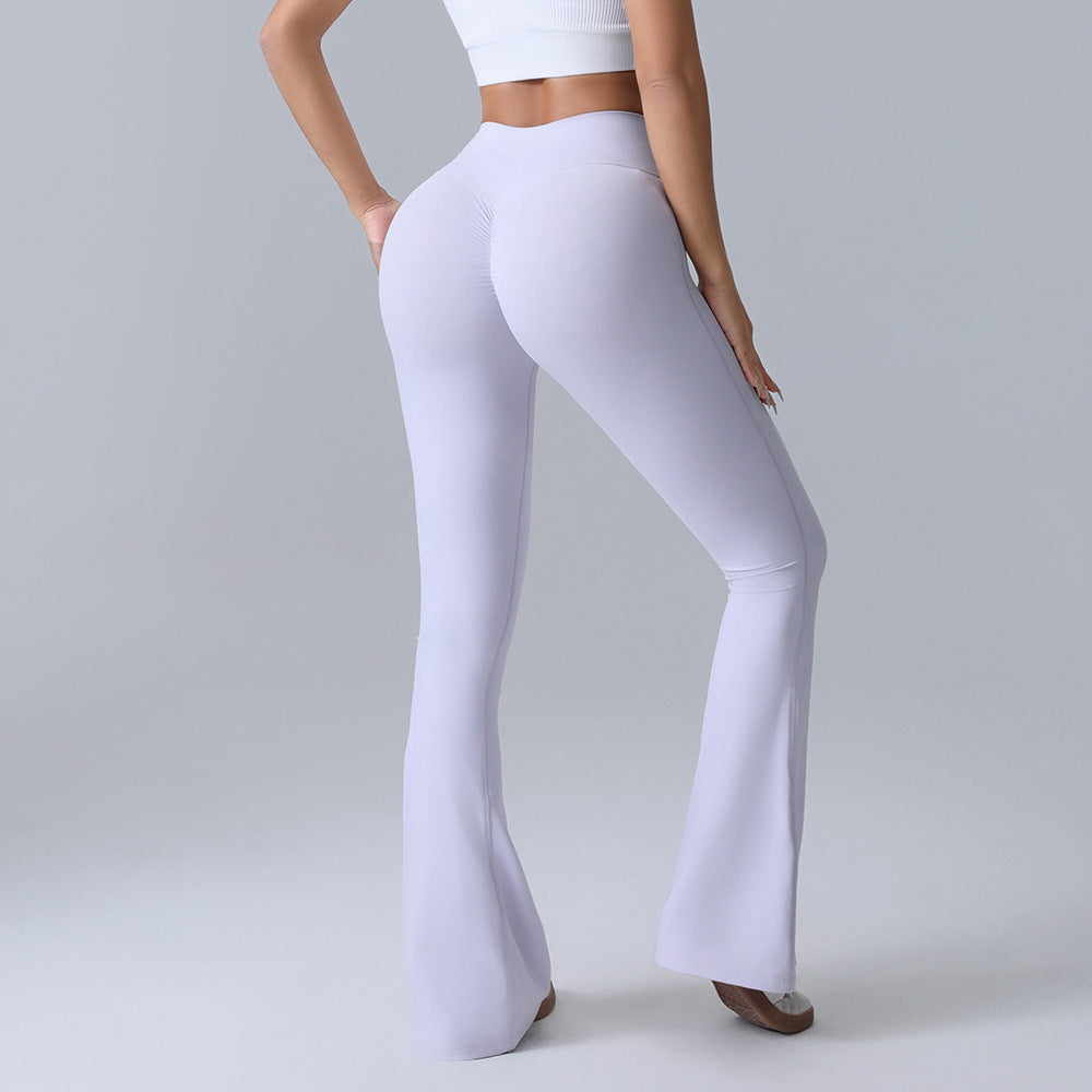 Hip-Lift Yoga Flared Pants - High Waist Quick Dry Fitness Trousers