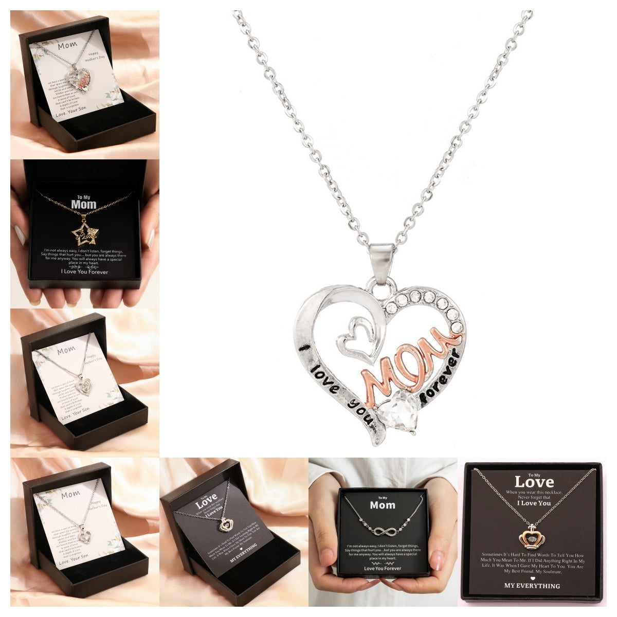 Mother's Day Love Necklace - Fine Jewelry Gift Box for Women