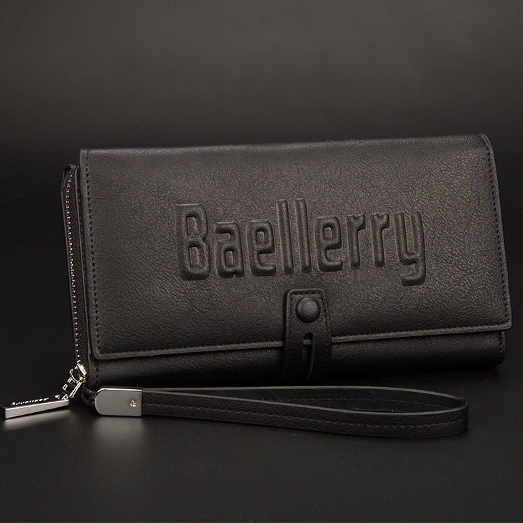 Baellerry Europe Multifunctional Men's Handbag & Long Wallet