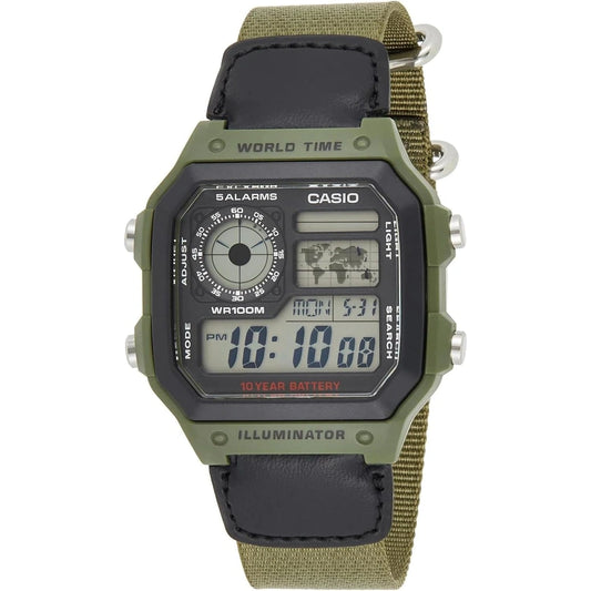 Casio World Time Alarm Digital AE-1200WHB-3BV AE1200WHB-3BV Men's Watch