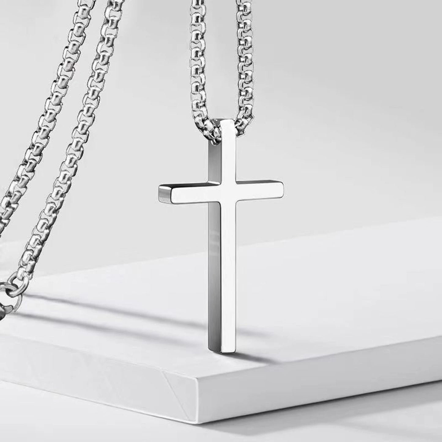 Stainless Steel Cross Pendant Necklace