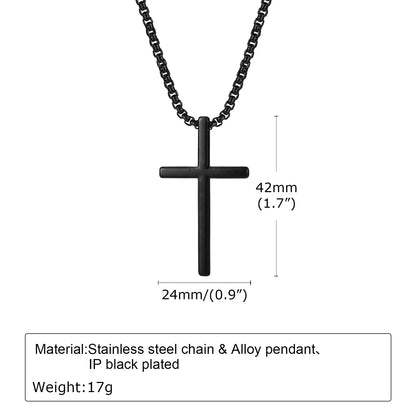 Stainless Steel Cross Pendant Necklace