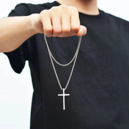 Stainless Steel Cross Pendant Necklace