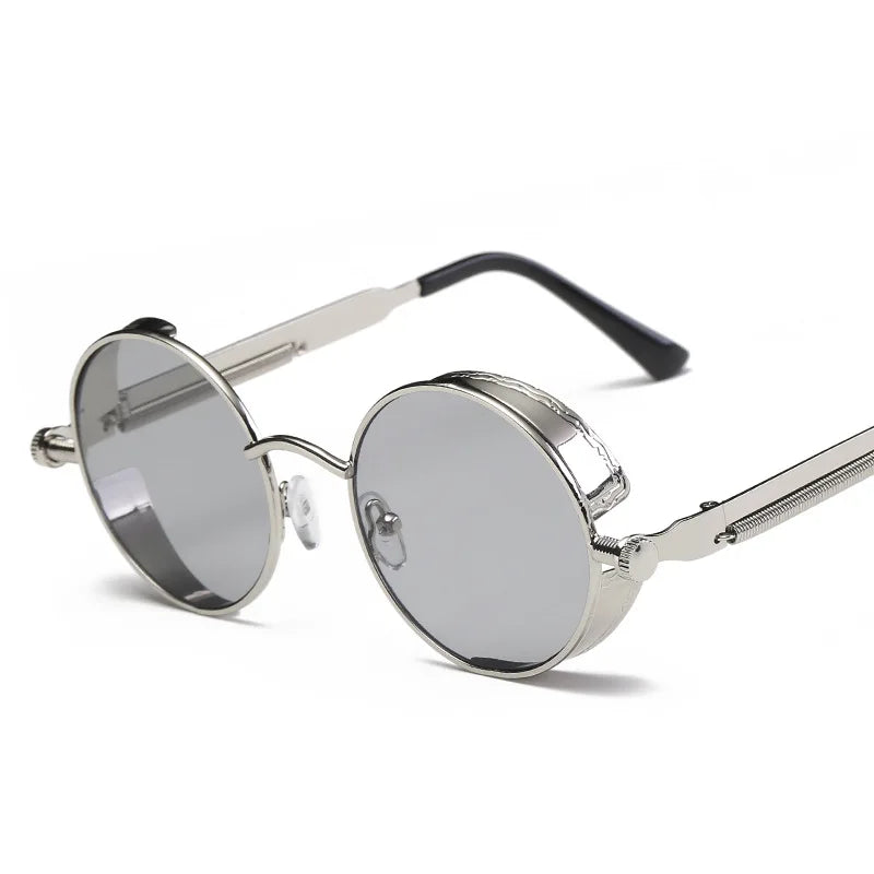 Steampunk Metal Round Sunglasses