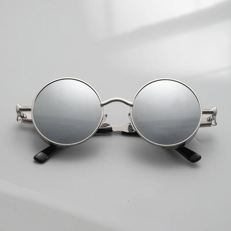 Steampunk Metal Round Sunglasses