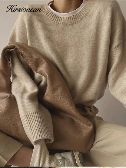 Beige Cozy Winter Pullover