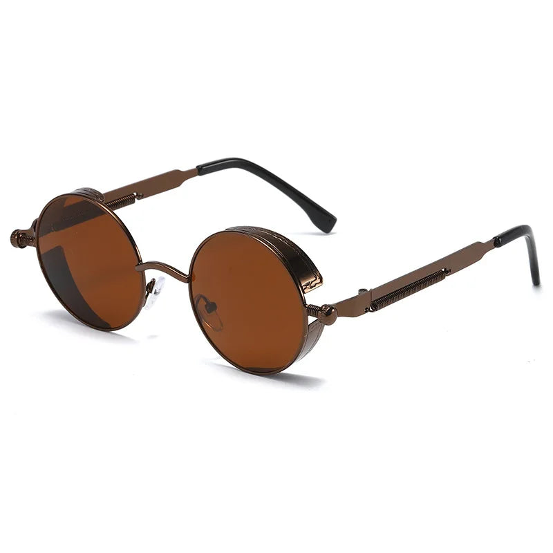 Steampunk Metal Round Sunglasses