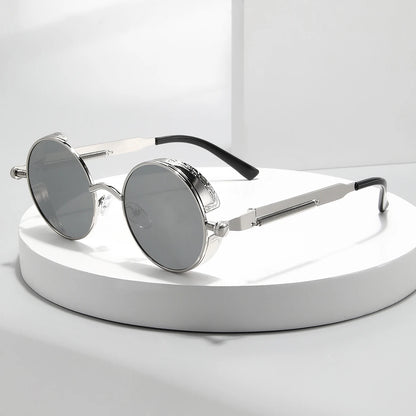 Steampunk Metal Round Sunglasses