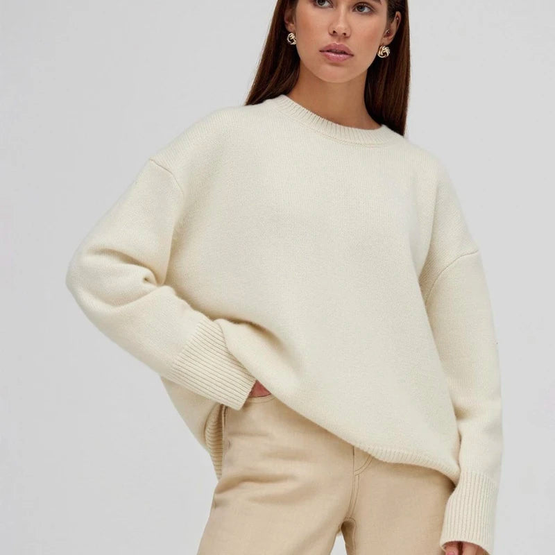 Beige Cozy Winter Pullover