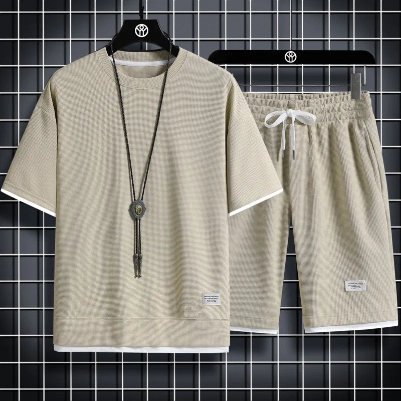 Men's Waffle Casual Summer Tracksuit