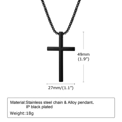 Stainless Steel Cross Pendant Necklace