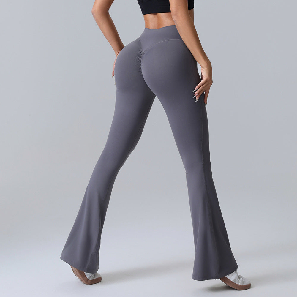 Hip-Lift Yoga Flared Pants - High Waist Quick Dry Fitness Trousers