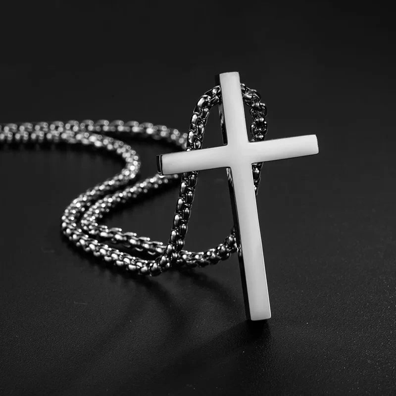 Stainless Steel Cross Pendant Necklace